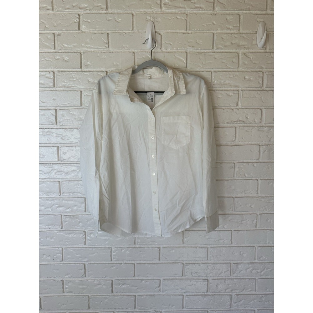 Maurices Women's Minimalist White Blouse – Versatile Work to Weekend Top Size XS